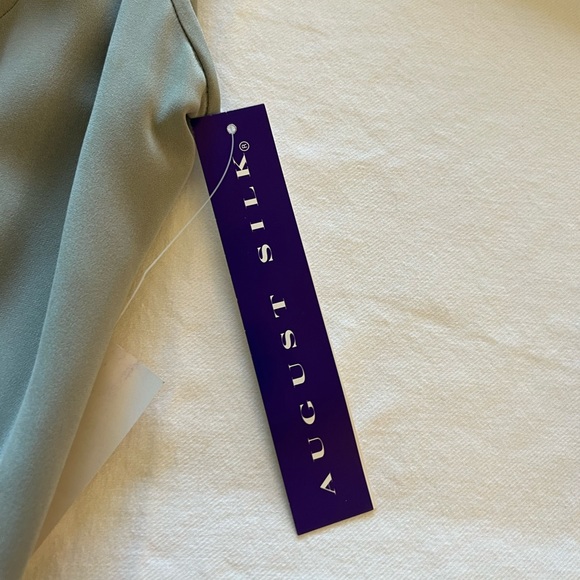 Vintage August Silk silk fully lined faux wrap dress - Picture 9 of 10